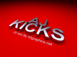 3d logo design for aj kicks