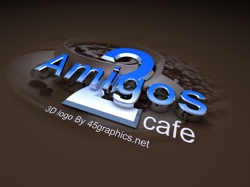 3d logo design for 2 amigos.