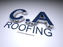 3d logo design for c.a roofing