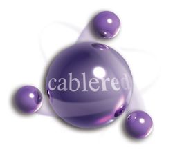 3d logo created for cable red a cable company.