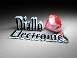 3d logo for Diallo electronics