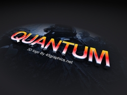 3d logo design quantum