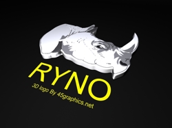 3d logo for Ryno.
