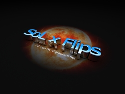 3d logo design for Sol x Flips.