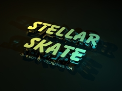 stellar skate 3d text