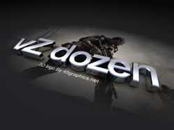 3d logo design for vz dozen gaming. Background image property of call of duty black ops.