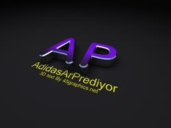 3d text AP AdidasArPrediyor