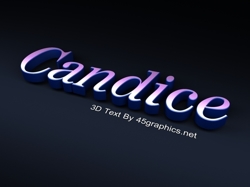 2d text for candice