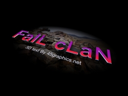 3d logo for fail clan gaming.