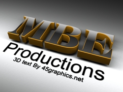 3d logo design for mbe Productions.