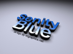 3d text for sanity blue