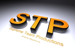 3d text STP supreme team productions.