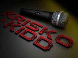 3d logo design of Krisko & kidd. Mic was created in 3d also for the logo. Font from dafont.com