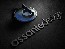 Assante Design 3d logo sample for a New York design company.