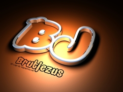 3d logo design BJ brutJezus font from: dafont.com -> SnackerComic -> Mans Greback 