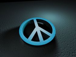Peace sign design to 3d for someone in texas. 3d log will be made into a foam sign.