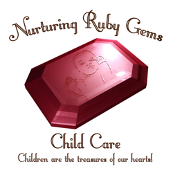 Nurturing Ruby Gems Child Care converted from 2d to a 3d logo.